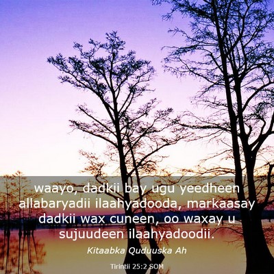 Picture 03 - Tirintii 25:2 SOM - waayo, dadkii bay ugu yeedheen allabaryadii - Bible Verse Picture