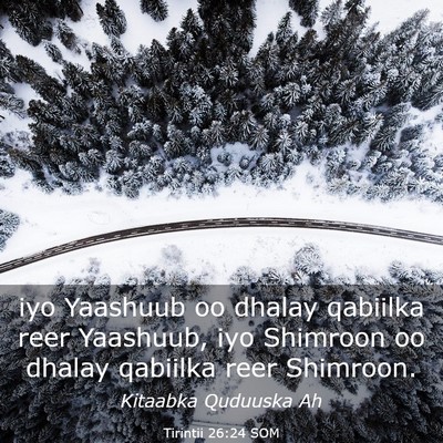 Picture 03 - Tirintii 26:24 SOM - iyo Yaashuub oo dhalay qabiilka reer Yaashuub, - Bible Verse Picture