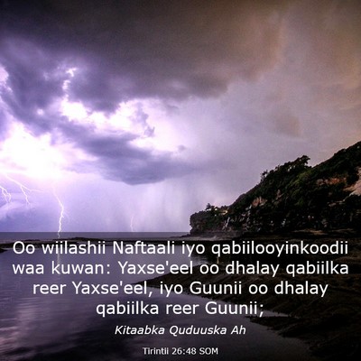 Picture 03 - Tirintii 26:48 SOM - Oo wiilashii Naftaali iyo qabiilooyinkoodii waa - Bible Verse Picture