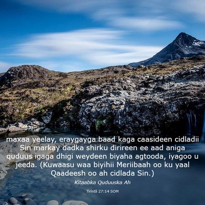 Picture 03 - Tirintii 27:14 SOM - maxaa yeelay, eraygayga baad kaga caasideen - Bible Verse Picture