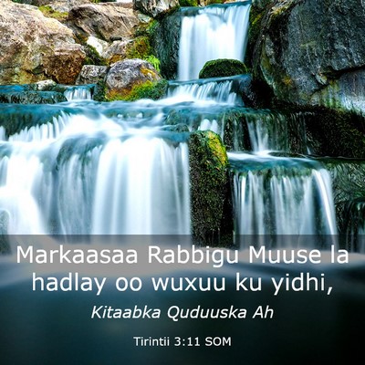 Picture 03 - Tirintii 3:11 SOM - Markaasaa Rabbigu Muuse la hadlay oo wuxuu ku - Bible Verse Picture