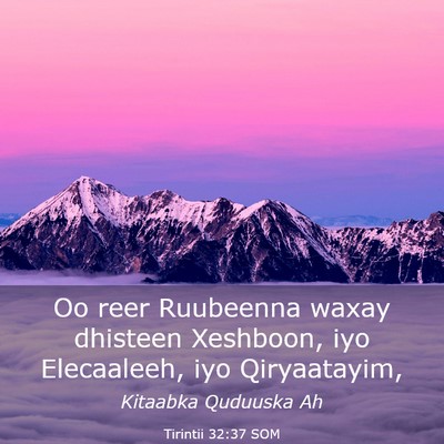 Picture 03 - Tirintii 32:37 SOM - Oo reer Ruubeenna waxay dhisteen Xeshboon, iyo - Bible Verse Picture