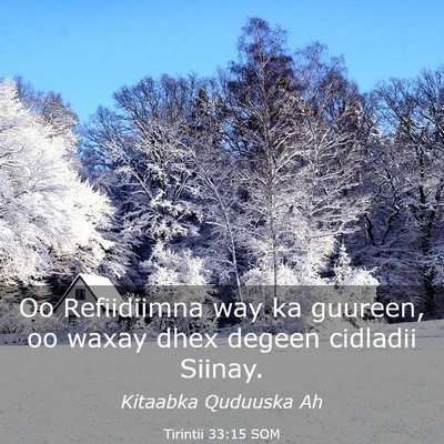Picture 03 - Tirintii 33:15 SOM - Oo Refiidiimna way ka guureen, oo waxay dhex - Bible Verse Picture