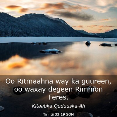 Picture 03 - Tirintii 33:19 SOM - Oo Ritmaahna way ka guureen, oo waxay degeen - Bible Verse Picture