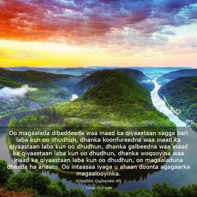 Picture 03 - Tirintii 35:5 SOM - Oo magaalada dibaddeeda waa inaad ka qiyaastaan - Bible Verse Picture