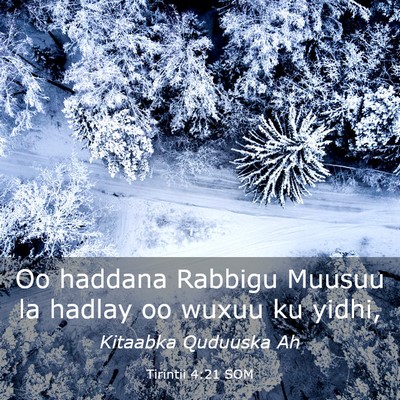 Picture 03 - Tirintii 4:21 SOM - Oo haddana Rabbigu Muusuu la hadlay oo wuxuu ku - Bible Verse Picture