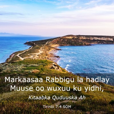 Picture 03 - Tirintii 7:4 SOM - Markaasaa Rabbigu la hadlay Muuse oo wuxuu ku - Bible Verse Picture