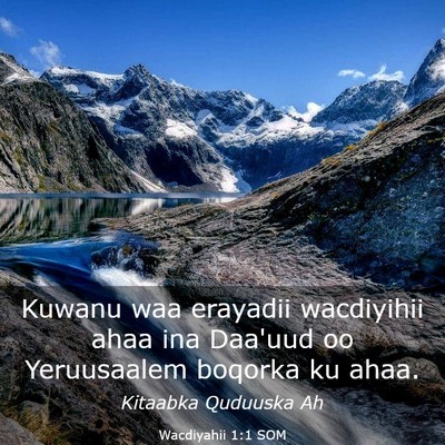 Picture 03 - Wacdiyahii 1:1 SOM - Kuwanu waa erayadii wacdiyihii ahaa ina Daa'uud - Bible Verse Picture