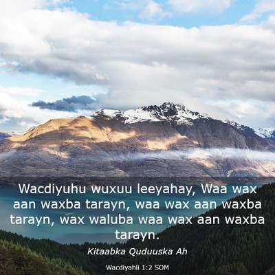 Picture 03 - Wacdiyahii 1:2 SOM - Wacdiyuhu wuxuu leeyahay, Waa wax aan waxba - Bible Verse Picture