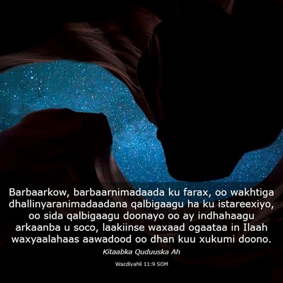 Picture 03 - Wacdiyahii 11:9 SOM - Barbaarkow, barbaarnimadaada ku farax, oo - Bible Verse Picture