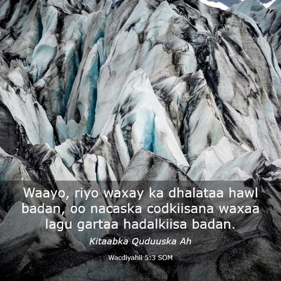 Picture 03 - Wacdiyahii 5:3 SOM - Waayo, riyo waxay ka dhalataa hawl badan, oo - Bible Verse Picture