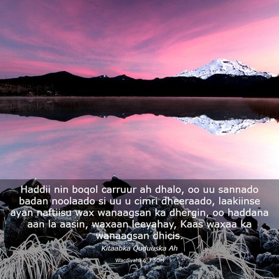 Picture 03 - Wacdiyahii 6:3 SOM - Haddii nin boqol carruur ah dhalo, oo uu sannado - Bible Verse Picture