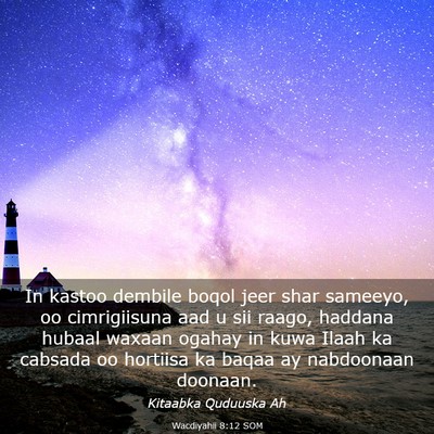 Picture 03 - Wacdiyahii 8:12 SOM - In kastoo dembile boqol jeer shar sameeyo, oo - Bible Verse Picture