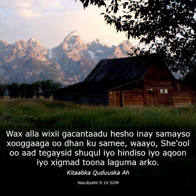 Picture 03 - Wacdiyahii 9:10 SOM - Wax alla wixii gacantaadu hesho inay samayso - Bible Verse Picture
