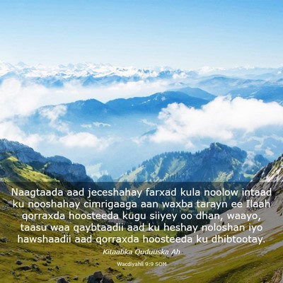 Picture 03 - Wacdiyahii 9:9 SOM - Naagtaada aad jeceshahay farxad kula noolow - Bible Verse Picture