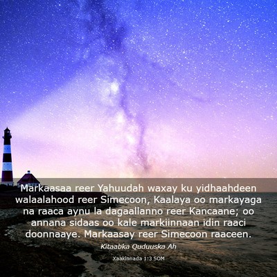 Picture 03 - Xaakinnada 1:3 SOM - Markaasaa reer Yahuudah waxay ku yidhaahdeen - Bible Verse Picture