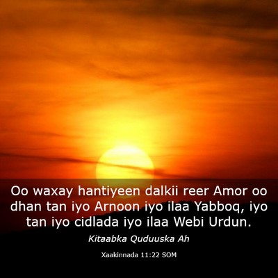 Picture 03 - Xaakinnada 11:22 SOM - Oo waxay hantiyeen dalkii reer Amor oo dhan tan - Bible Verse Picture