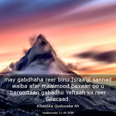 Picture 03 - Xaakinnada 11:40 SOM - inay gabdhaha reer binu Israa'iil sannad walba - Bible Verse Picture