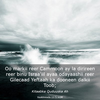 Picture 03 - Xaakinnada 11:5 SOM - Oo markii reer Cammoon ay la dirireen reer binu - Bible Verse Picture