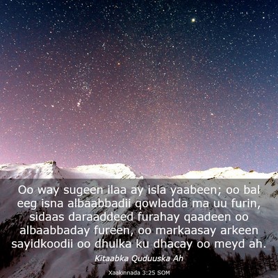 Picture 03 - Xaakinnada 3:25 SOM - Oo way sugeen ilaa ay isla yaabeen; oo bal eeg - Bible Verse Picture