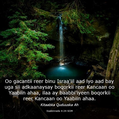 Picture 03 - Xaakinnada 4:24 SOM - Oo gacantii reer binu Israa'iil aad iyo aad bay - Bible Verse Picture