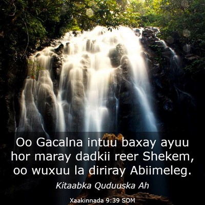 Picture 03 - Xaakinnada 9:39 SOM - Oo Gacalna intuu baxay ayuu hor maray dadkii reer - Bible Verse Picture