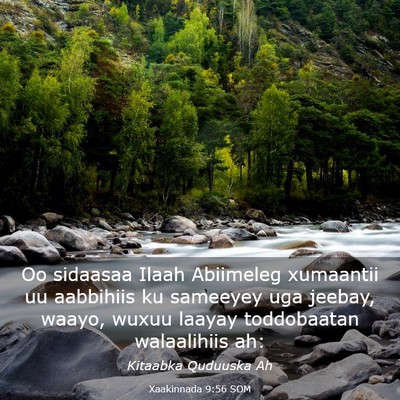 Picture 03 - Xaakinnada 9:56 SOM - Oo sidaasaa Ilaah Abiimeleg xumaantii uu - Bible Verse Picture