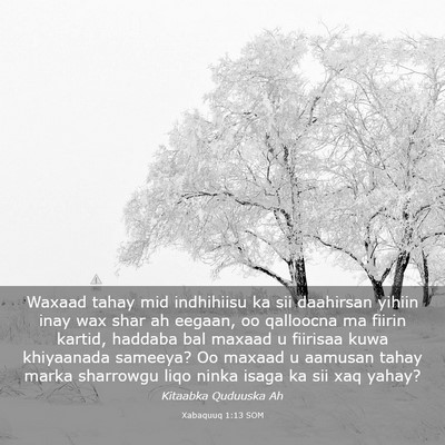 Picture 03 - Xabaquuq 1:13 SOM - Waxaad tahay mid indhihiisu ka sii daahirsan - Bible Verse Picture