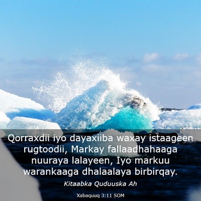 Picture 03 - Xabaquuq 3:11 SOM - Qorraxdii iyo dayaxiiba waxay istaageen - Bible Verse Picture