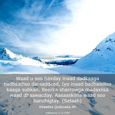 Picture 03 - Xabaquuq 3:13 SOM - Waad u soo baxday inaad dadkaaga badbaadiso - Bible Verse Picture