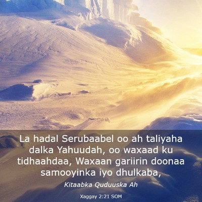 Picture 03 - Xaggay 2:21 SOM - La hadal Serubaabel oo ah taliyaha dalka - Bible Verse Picture