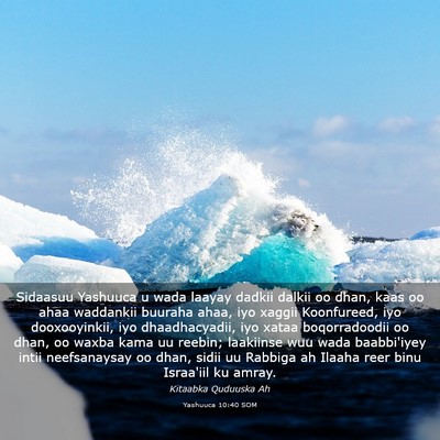 Picture 03 - Yashuuca 10:40 SOM - Sidaasuu Yashuuca u wada laayay dadkii dalkii oo - Bible Verse Picture