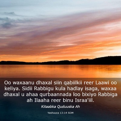 Picture 03 - Yashuuca 13:14 SOM - Oo waxaanu dhaxal siin qabiilkii reer Laawi oo - Bible Verse Picture