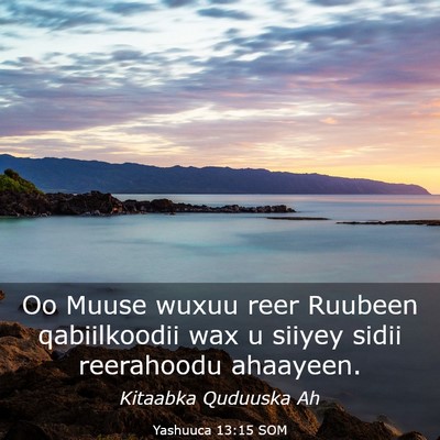 Picture 03 - Yashuuca 13:15 SOM - Oo Muuse wuxuu reer Ruubeen qabiilkoodii wax u - Bible Verse Picture