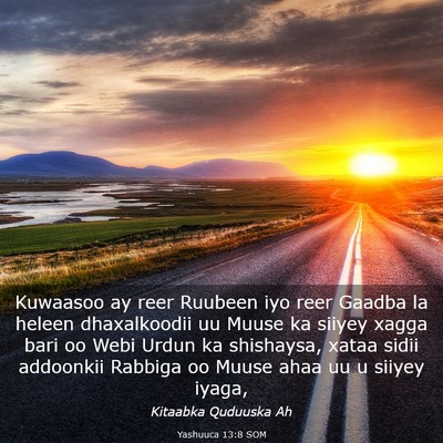 Picture 03 - Yashuuca 13:8 SOM - Kuwaasoo ay reer Ruubeen iyo reer Gaadba la - Bible Verse Picture