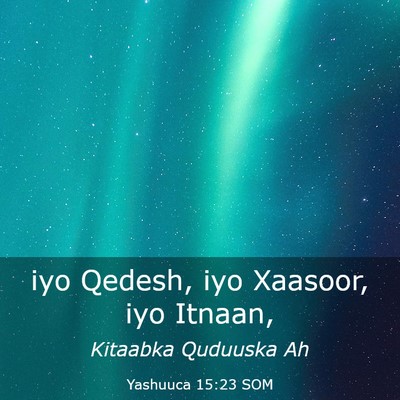 Picture 03 - Yashuuca 15:23 SOM - iyo Qedesh, iyo Xaasoor, iyo - Bible Verse Picture