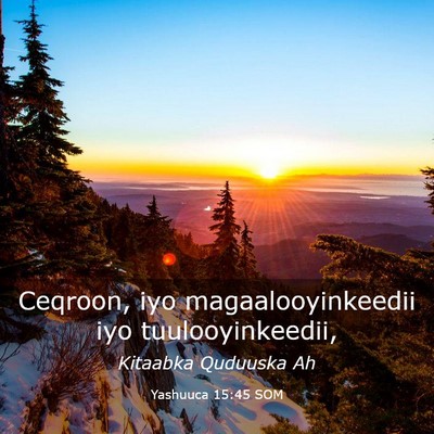 Picture 03 - Yashuuca 15:45 SOM - Ceqroon, iyo magaalooyinkeedii iyo - Bible Verse Picture