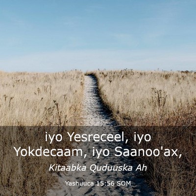 Picture 03 - Yashuuca 15:56 SOM - iyo Yesreceel, iyo Yokdecaam, iyo - Bible Verse Picture