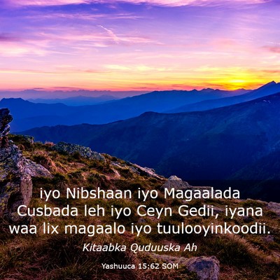 Picture 03 - Yashuuca 15:62 SOM - iyo Nibshaan iyo Magaalada Cusbada leh iyo Ceyn - Bible Verse Picture