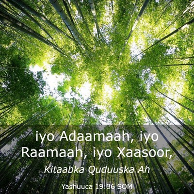 Picture 03 - Yashuuca 19:36 SOM - iyo Adaamaah, iyo Raamaah, iyo - Bible Verse Picture