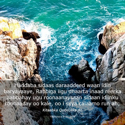 Picture 03 - Yashuuca 2:12 SOM - Haddaba sidaas daraaddeed waan idin baryayaaye, - Bible Verse Picture
