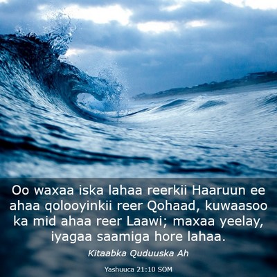 Picture 03 - Yashuuca 21:10 SOM - Oo waxaa iska lahaa reerkii Haaruun ee ahaa - Bible Verse Picture