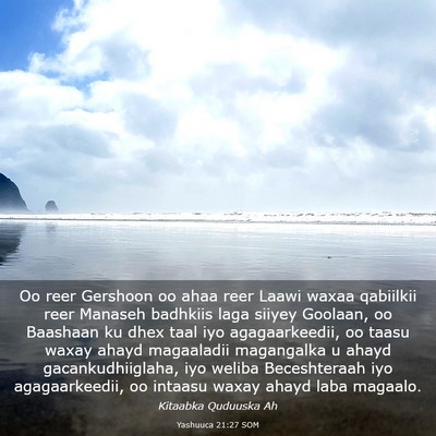Picture 03 - Yashuuca 21:27 SOM - Oo reer Gershoon oo ahaa reer Laawi waxaa - Bible Verse Picture