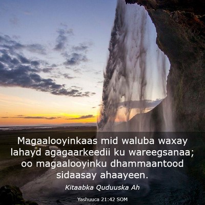 Picture 03 - Yashuuca 21:42 SOM - Magaalooyinkaas mid waluba waxay lahayd - Bible Verse Picture