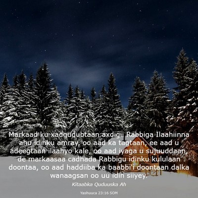 Picture 03 - Yashuuca 23:16 SOM - Markaad ku xadgudubtaan axdigii Rabbiga - Bible Verse Picture