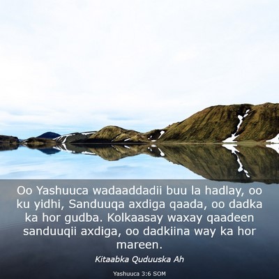 Picture 03 - Yashuuca 3:6 SOM - Oo Yashuuca wadaaddadii buu la hadlay, oo ku - Bible Verse Picture