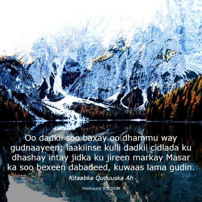 Picture 03 - Yashuuca 5:5 SOM - Oo dadkii soo baxay oo dhammu way gudnaayeen; - Bible Verse Picture