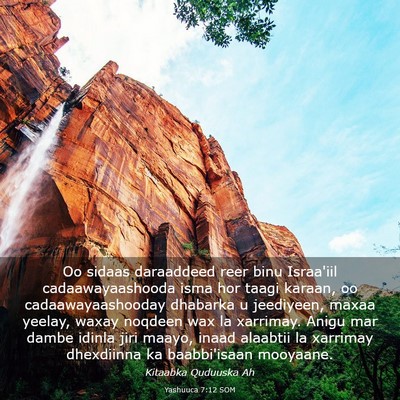 Picture 03 - Yashuuca 7:12 SOM - Oo sidaas daraaddeed reer binu Israa'iil - Bible Verse Picture