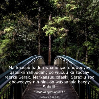 Picture 03 - Yashuuca 7:17 SOM - Markaasuu hadda wuxuu soo dhoweeyey qabiilkii - Bible Verse Picture