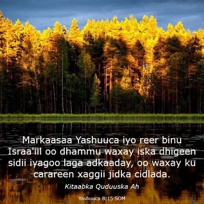 Picture 03 - Yashuuca 8:15 SOM - Markaasaa Yashuuca iyo reer binu Israa'iil oo - Bible Verse Picture
